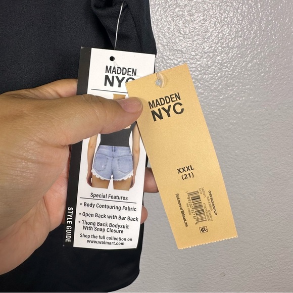 Madden NYC Elegant Black Sleeveless Bodysuit Size XXXL - Picture 2 of 5